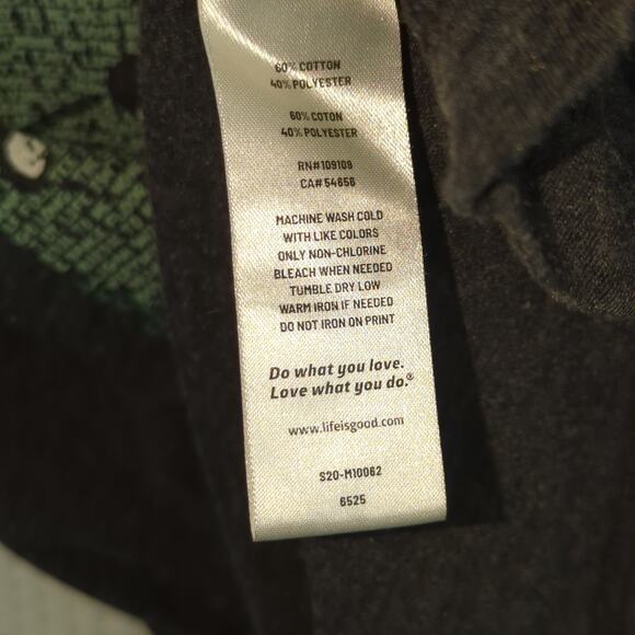 Life is Good Large Gray T-Shirt Golf Graphic Cool Tee Short Sleeve Cotton Blend - Picture 4 of 6